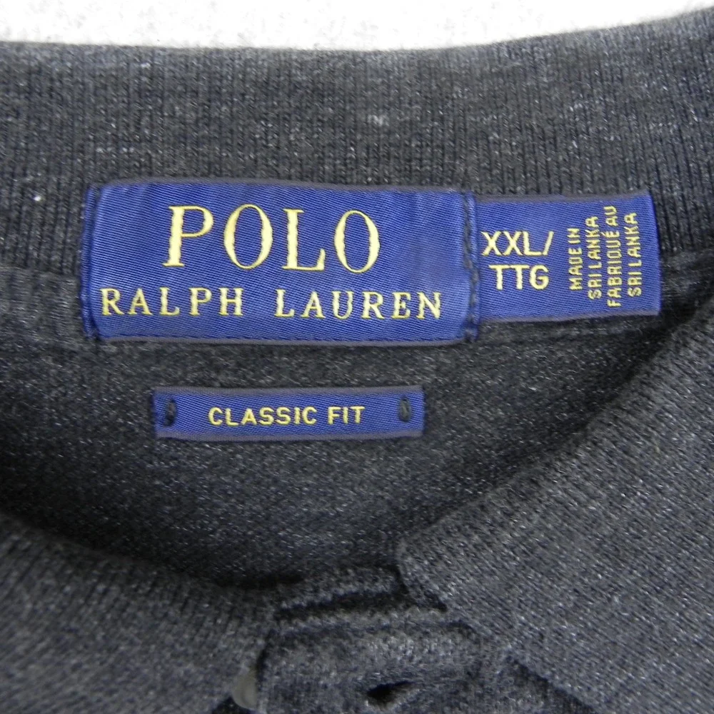 Polo Ralph Lauren Shirt Mens XXL Classic Fit Charcoal Gray Pony Short Sleeve